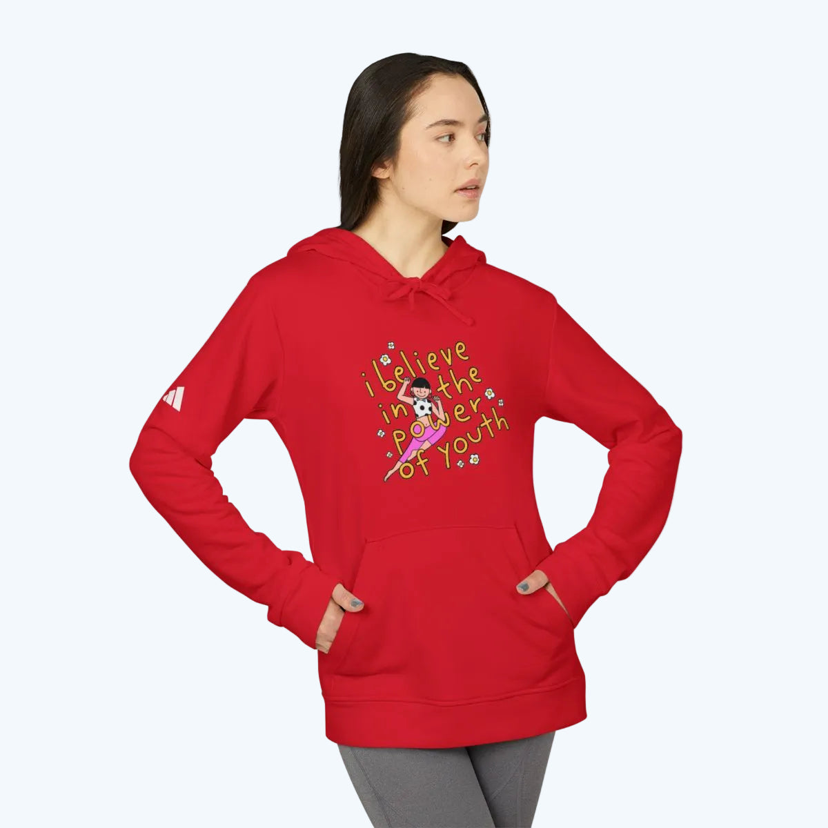 Hoodie — "I Believe in the Power of Youth" Retro Skate Graphic