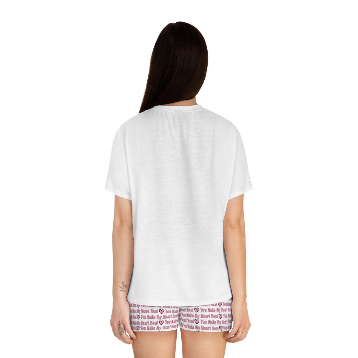 Cupid Is Stupid Women’s Short Pajama Set — Cute Valentine Heart Graphic Sleepwear