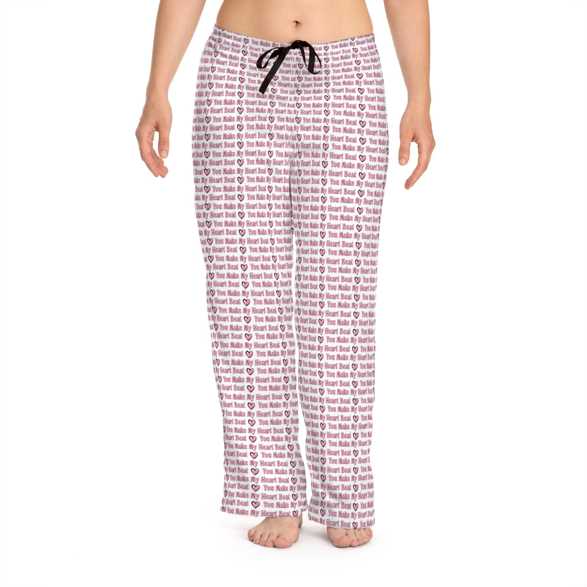 Women's 'Let's Stay Home' Cozy Pajama Pants - Pink All-Over Print