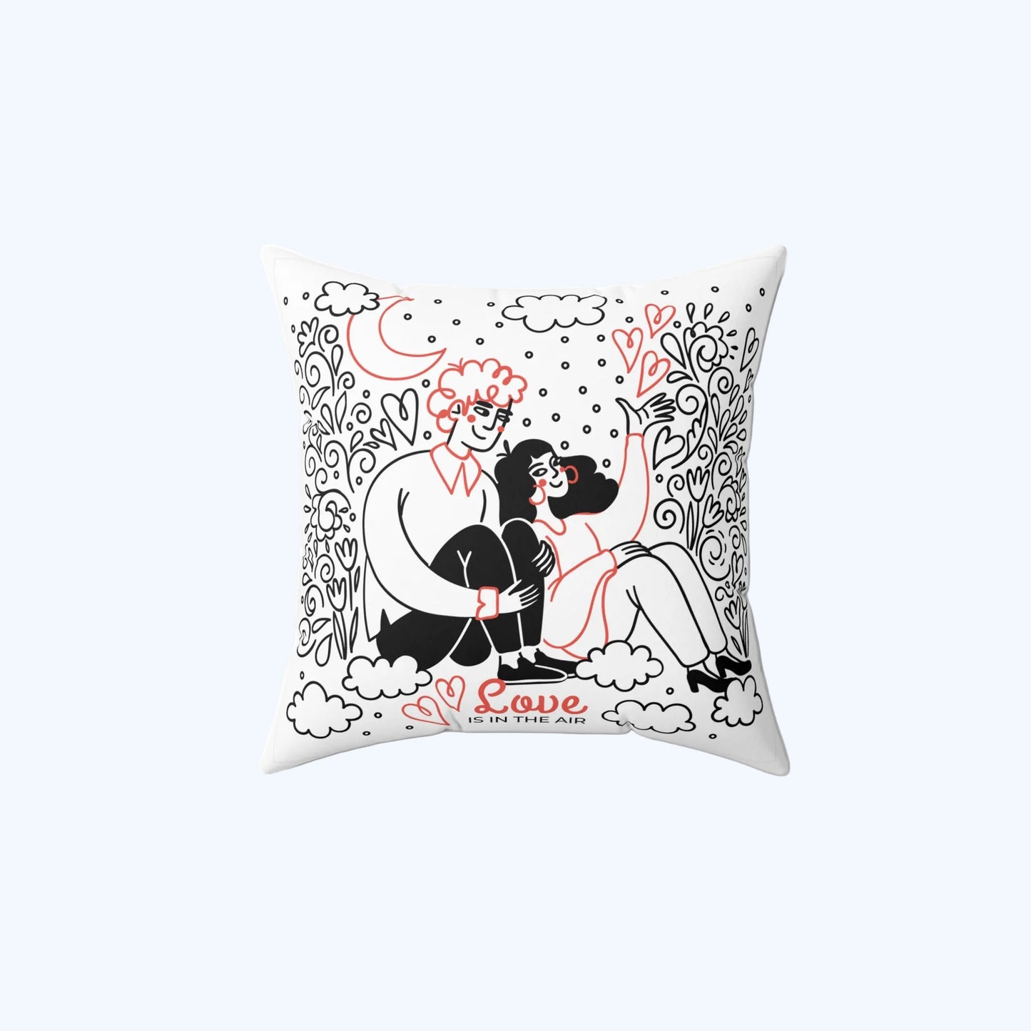 Romantic 'I Love You' Decorative Pillow