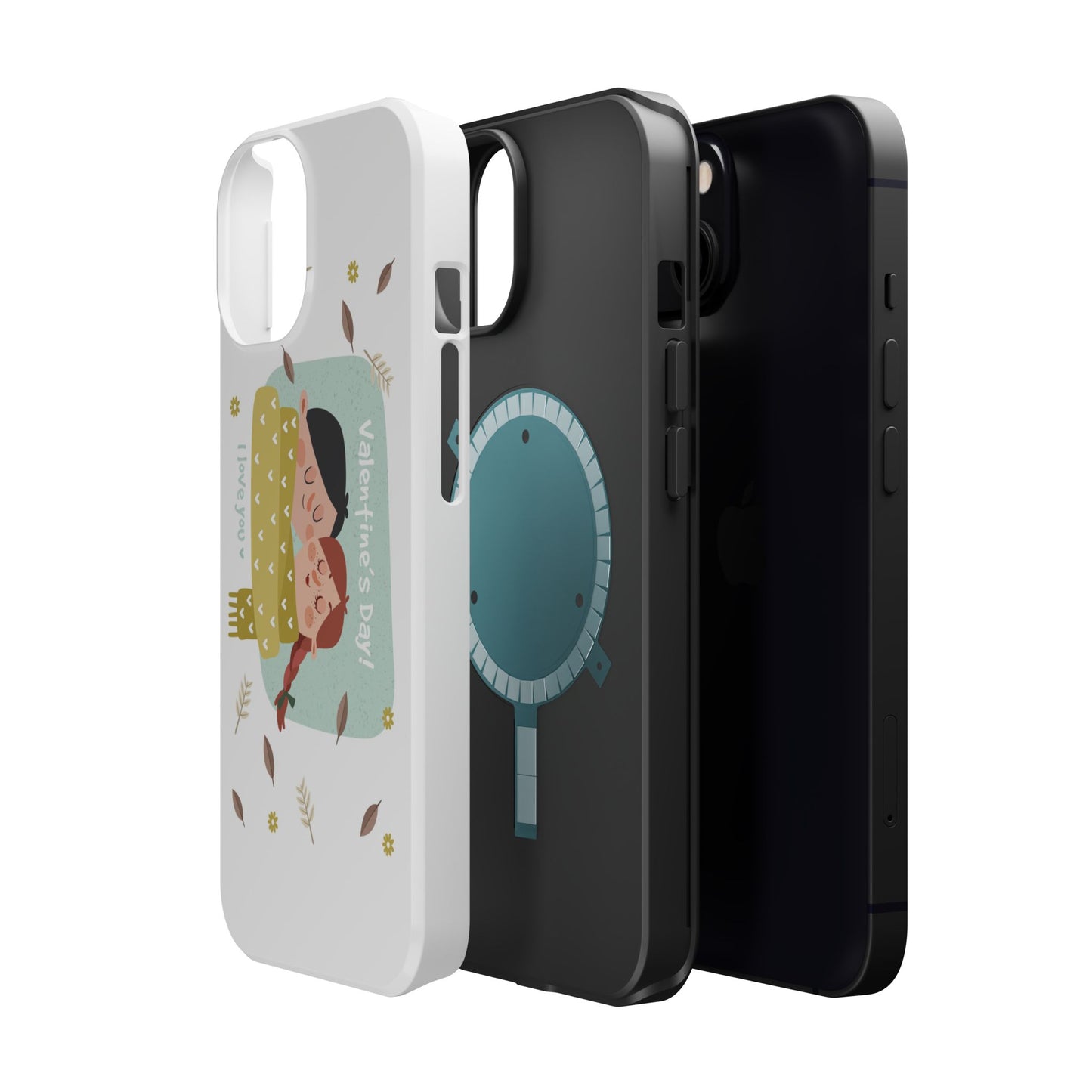 Valentine's Day Cute Couple Phone Case — Magnetic Impact-Resistant