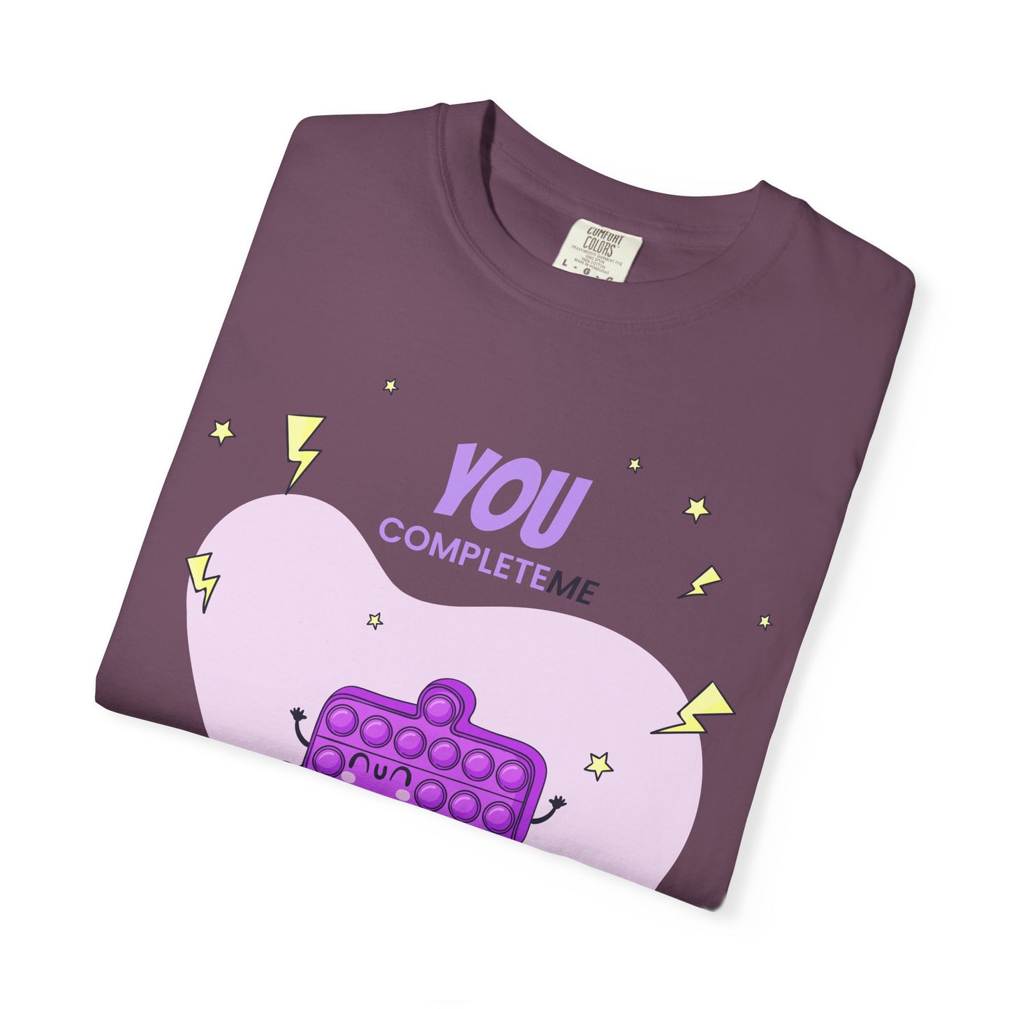 Pop It Heart T-Shirt – "You Complete Me" Cute Fidget Toy Graphic Tee