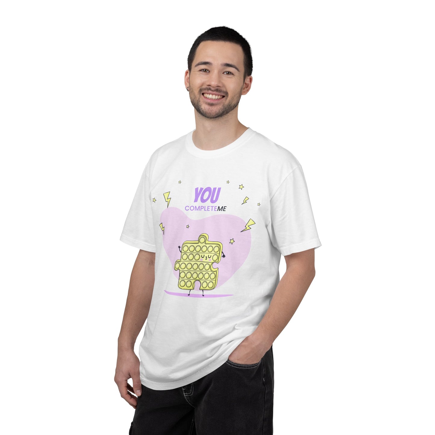 Pop It Puzzle T-Shirt — "You Complete Me" Cute Fidget Toy Graphic Tee