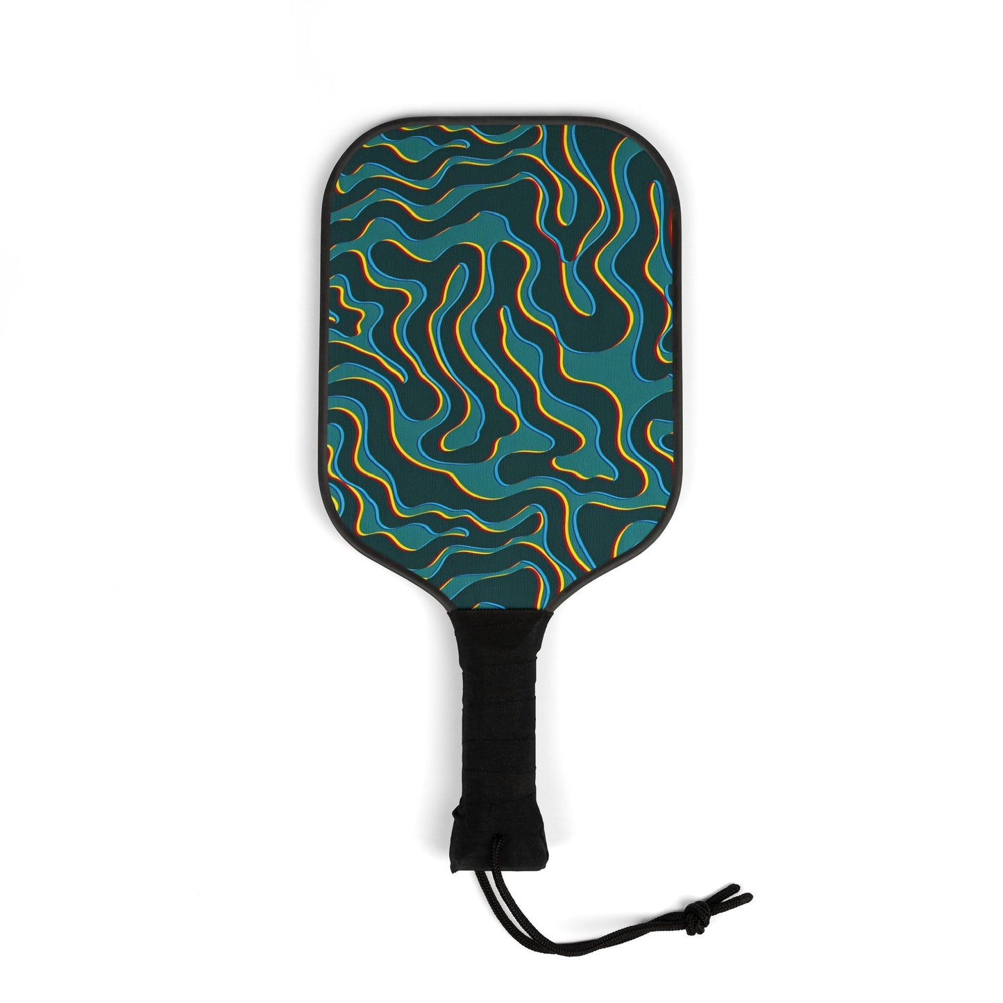 Camo Wave Pickleball Paddle Set — Retro Teal Pickleball Kit (2 Paddles + 2 Balls)