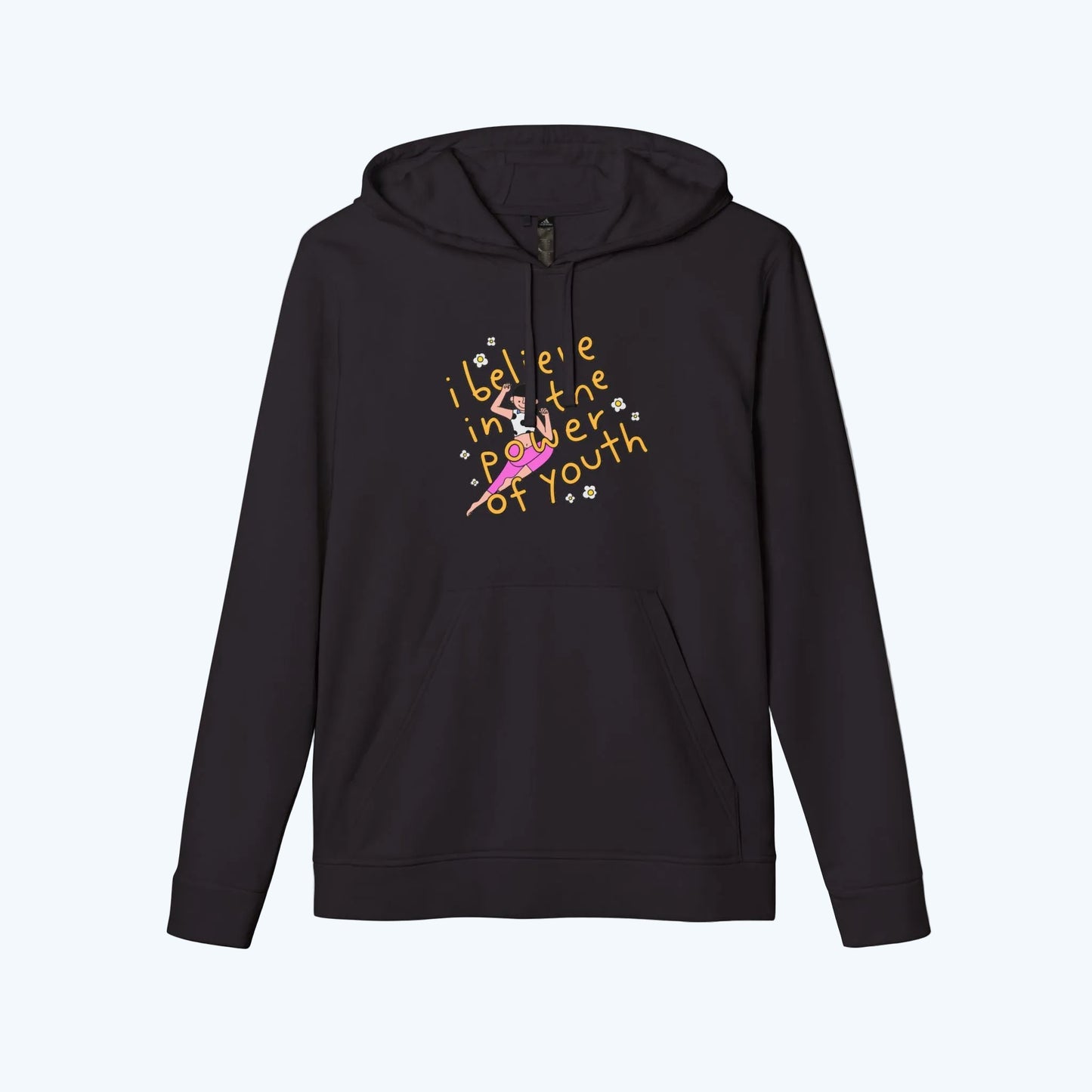 Hoodie — "I Believe in the Power of Youth" Retro Skate Graphic