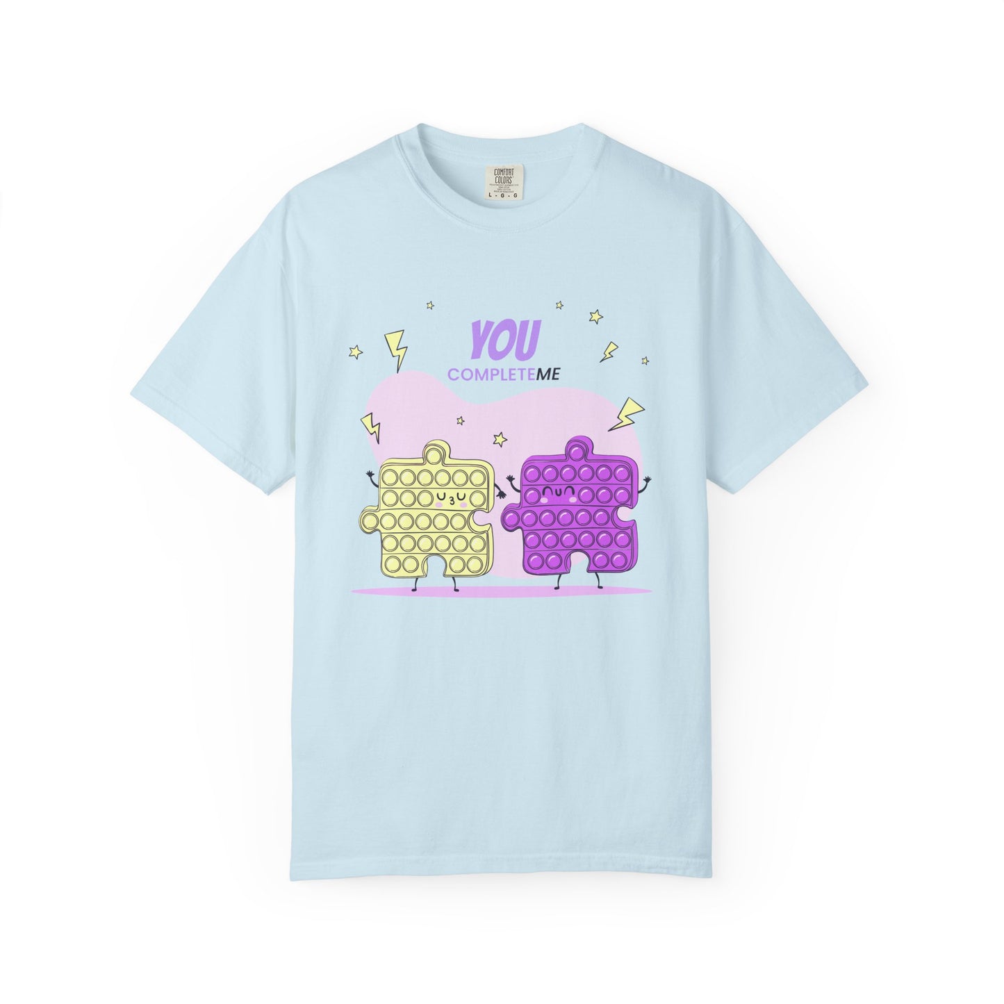 Puzzle Pop Fidget Tee — "You Complete Me" Cute Matching Puzzle Piece Shirt