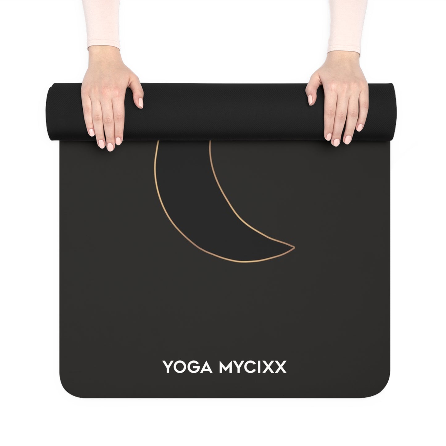 Moon & Third Eye Rubber Yoga Mat — Non‑Slip Astrological Sun, Moon & Eye Design
