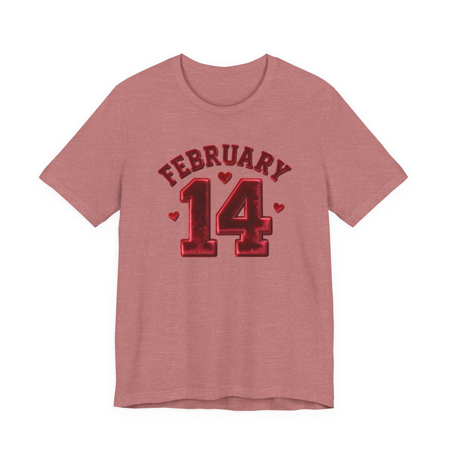 Valentine’s February 14 Tee — Retro Red Heart Date T-Shirt