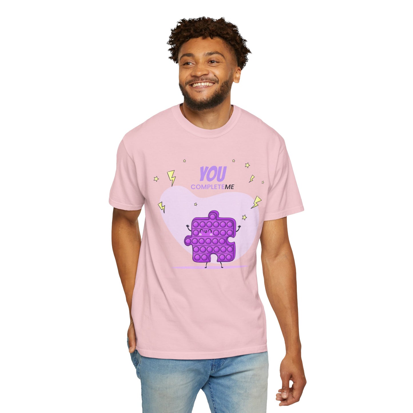 Pop It Heart T-Shirt – "You Complete Me" Cute Fidget Toy Graphic Tee