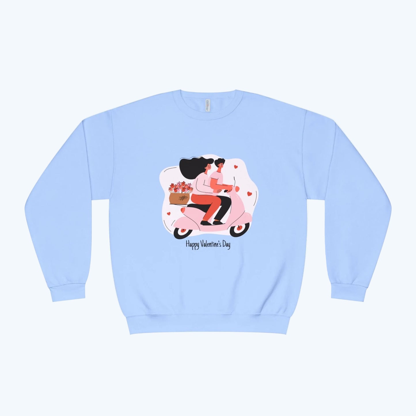 Valentine’s Day Couple Scooter Crewneck Sweatshirt