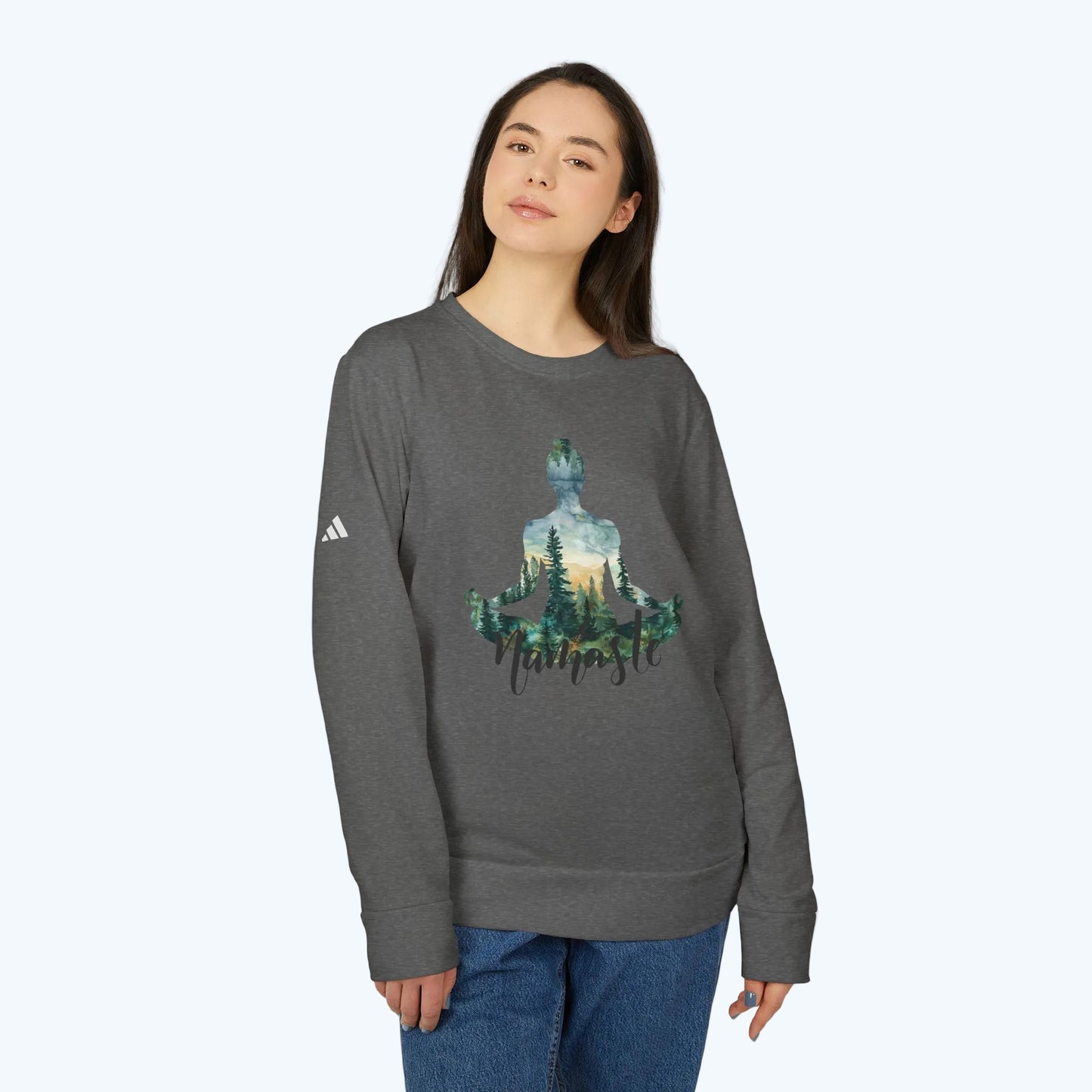 Meditation Forest Crewneck Sweatshirt — Namaste Yoga Graphic