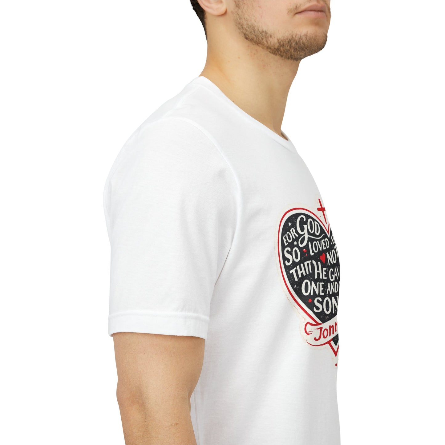Christian Heart T-Shirt — John 3:16 Bible Verse Tee
