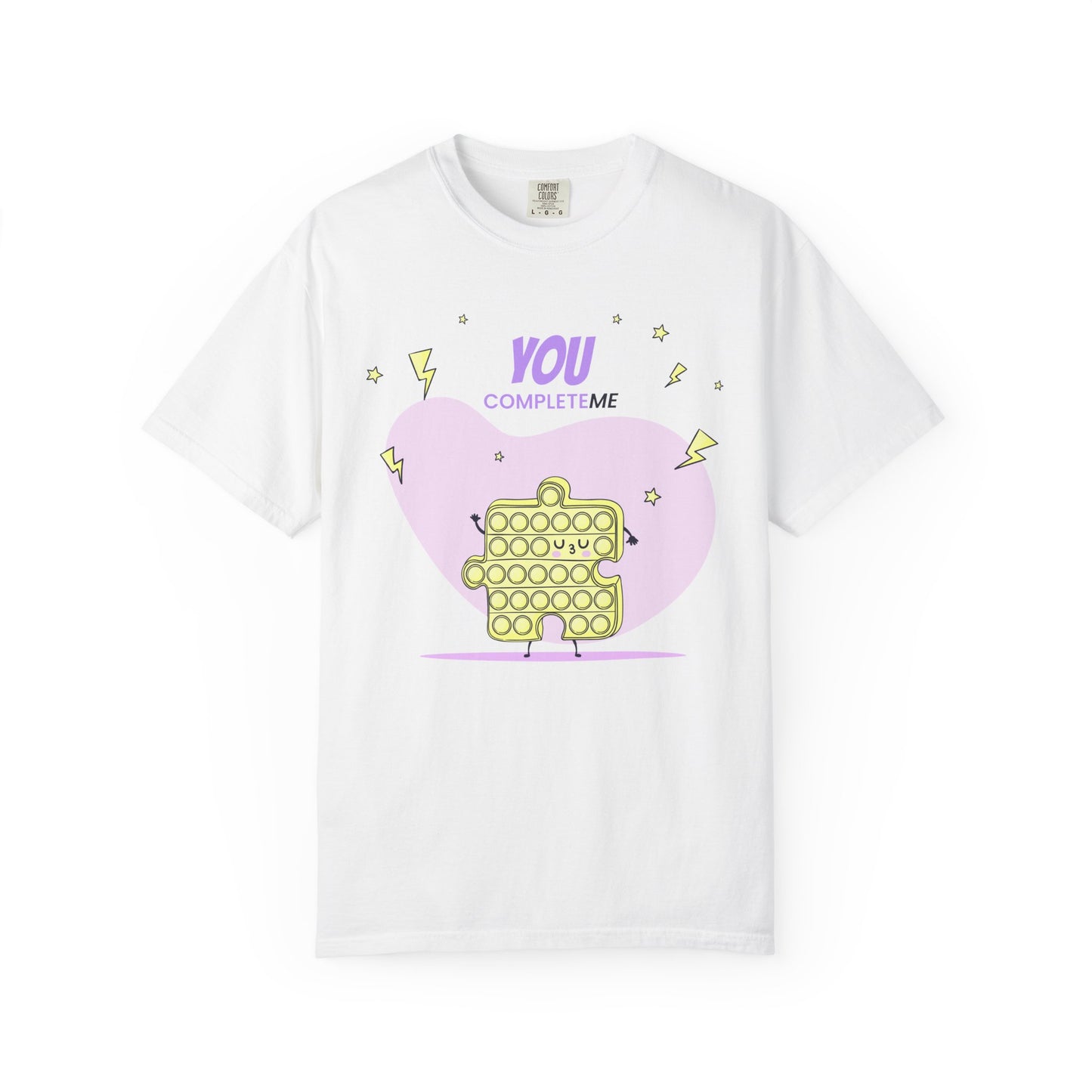 Pop It Puzzle T-Shirt — "You Complete Me" Cute Fidget Toy Graphic Tee