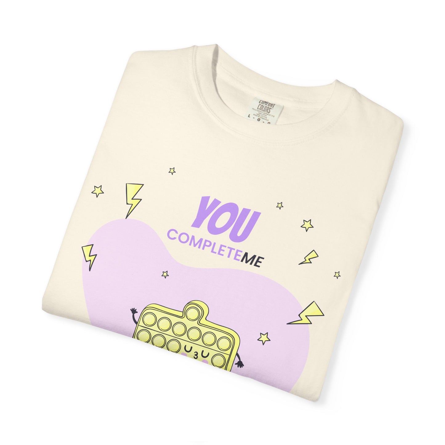 Pop It Puzzle T-Shirt — "You Complete Me" Cute Fidget Toy Graphic Tee