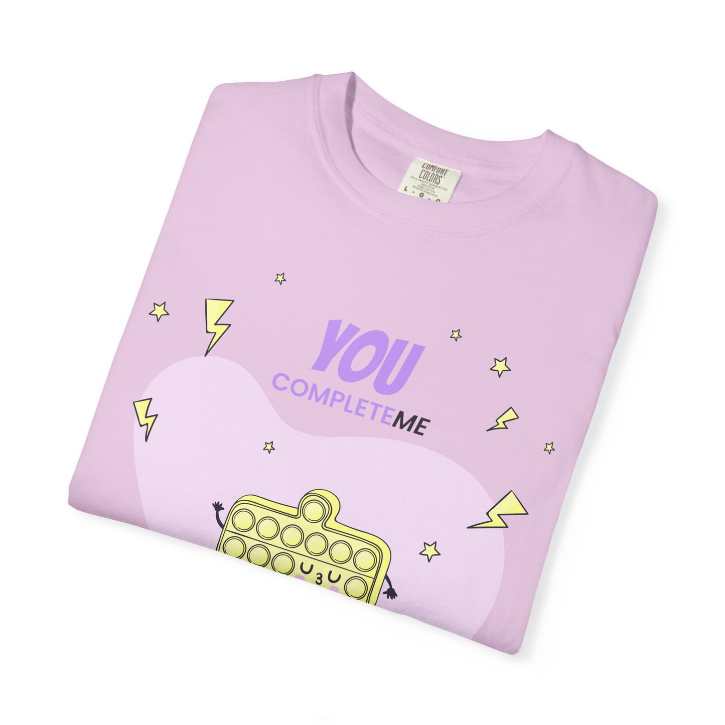 Pop It Puzzle T-Shirt — "You Complete Me" Cute Fidget Toy Graphic Tee