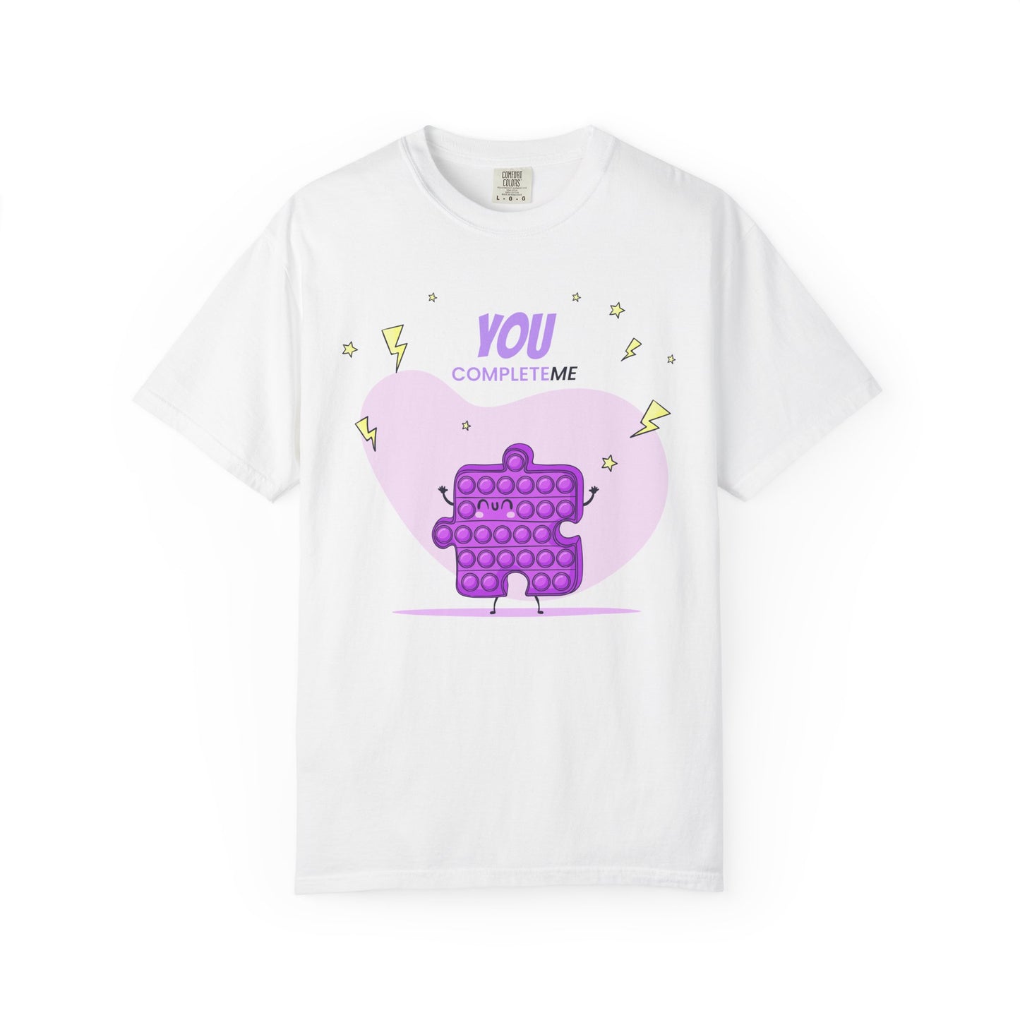 Pop It Heart T-Shirt – "You Complete Me" Cute Fidget Toy Graphic Tee