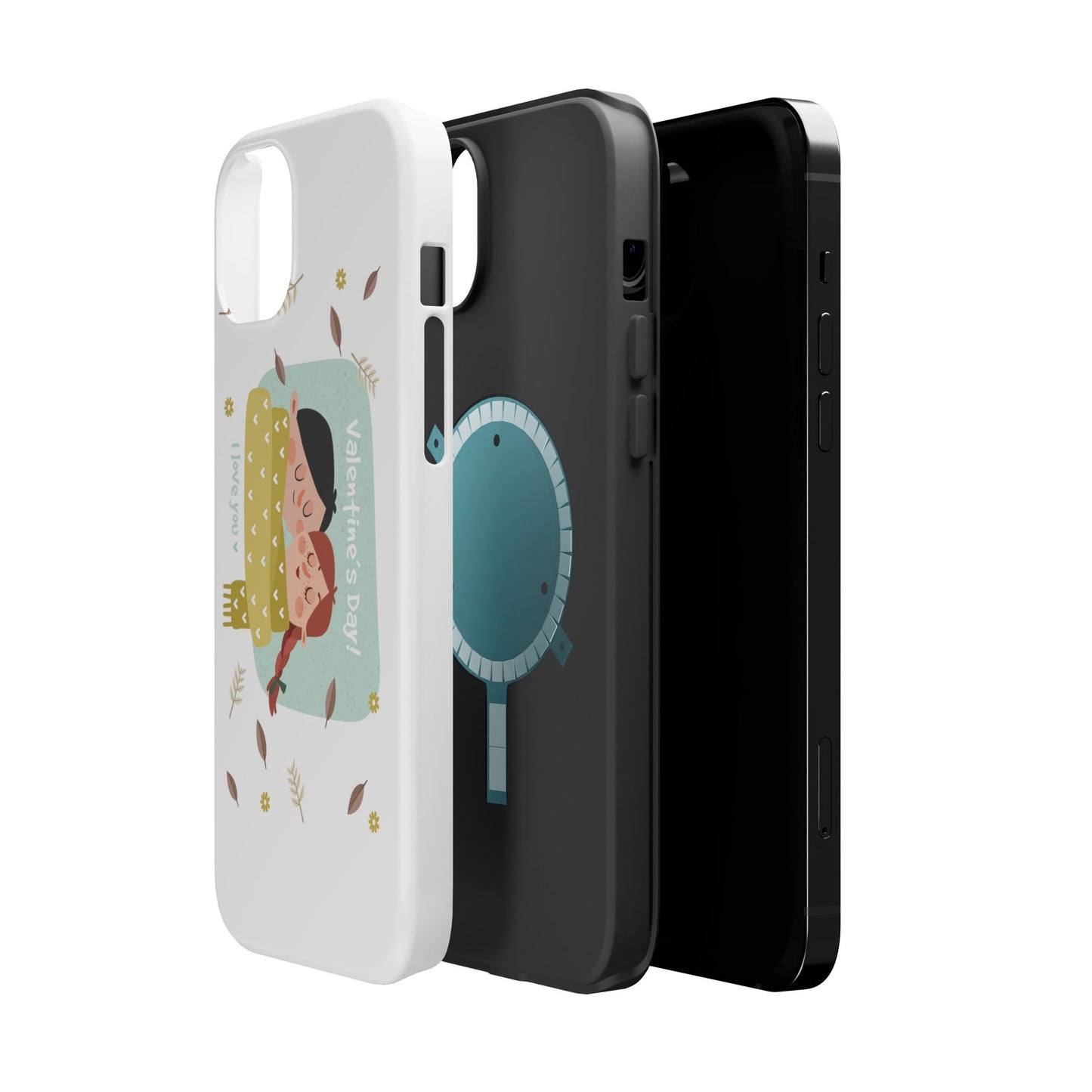 Valentine's Day Cute Couple Phone Case — Magnetic Impact-Resistant