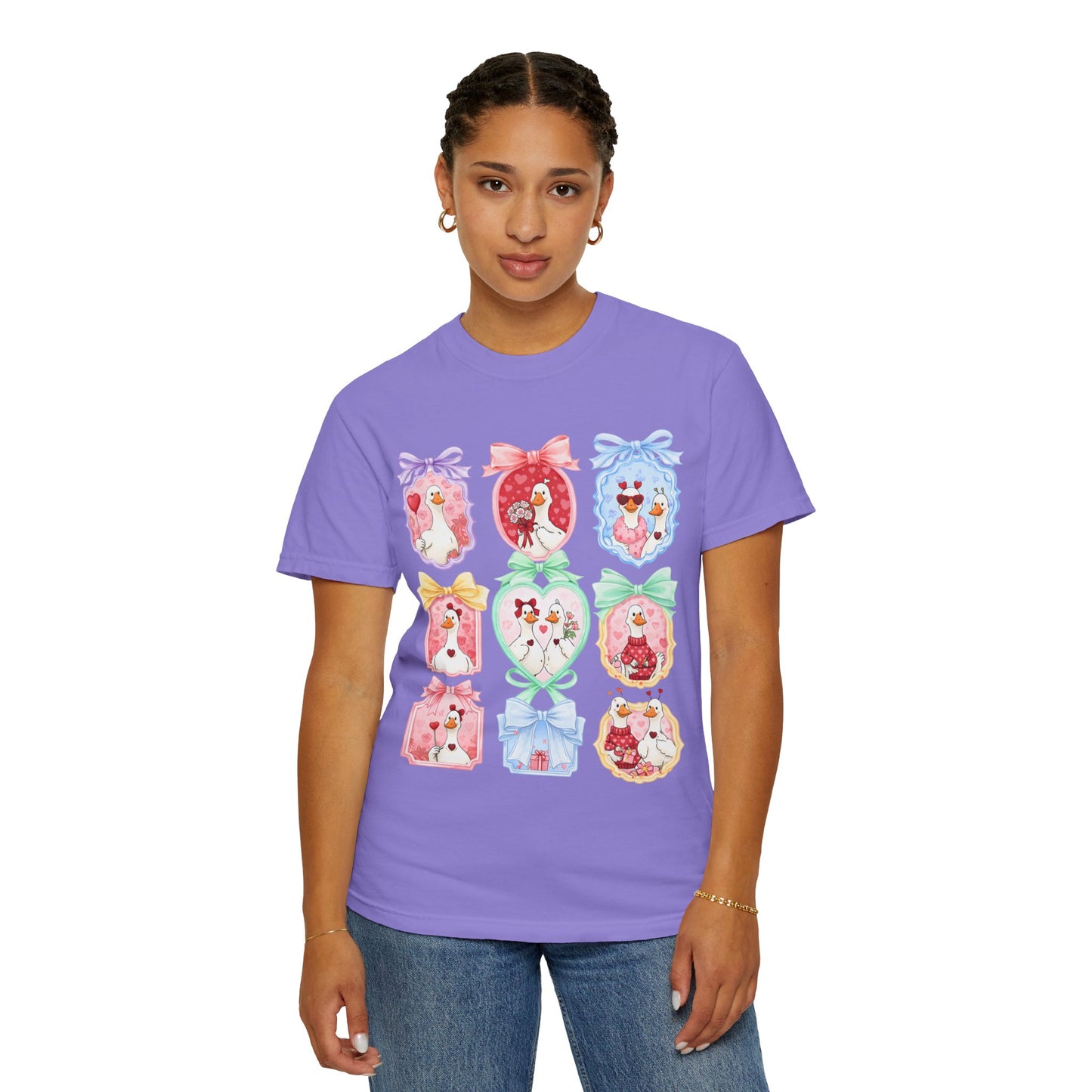 Cute Vintage Frame Dogs T-Shirt — Whimsical Pastel Puppy Art Tee