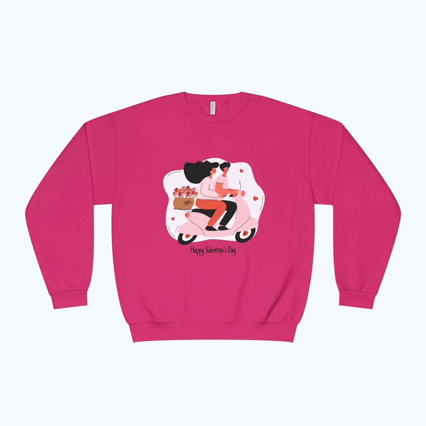 Valentine’s Day Couple Scooter Crewneck Sweatshirt