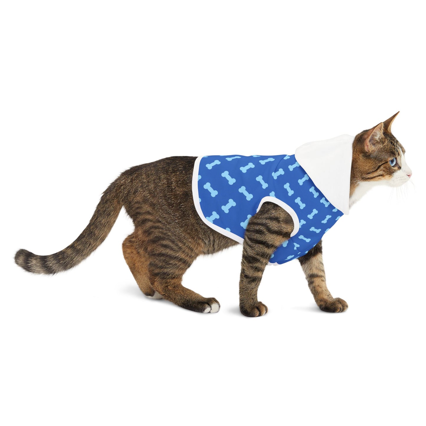 Dog Lover's Blue Bone Pattern Pet Hoodie