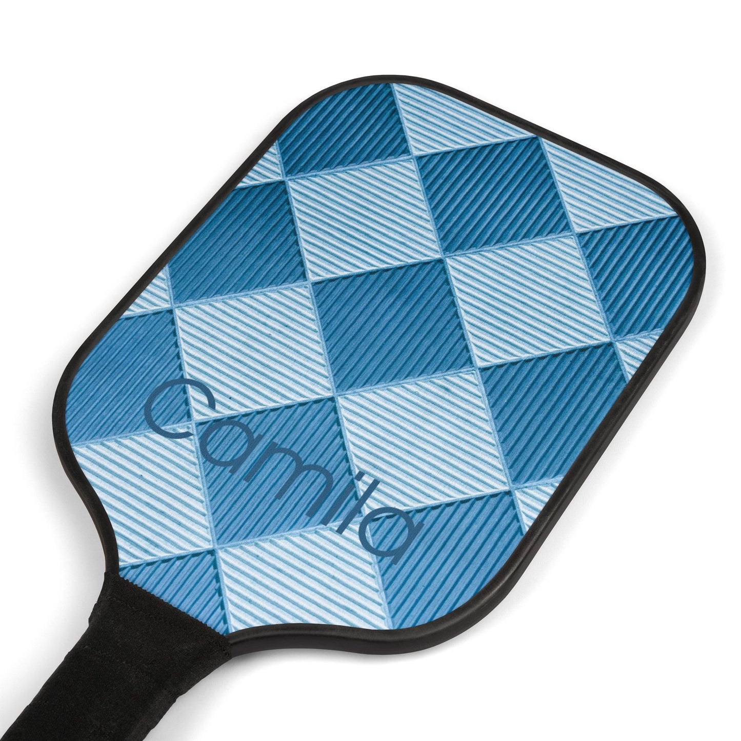 Blue Argyle Pickleball Paddles Kit — Personalized Pickleball Set (2 Paddles + Balls)