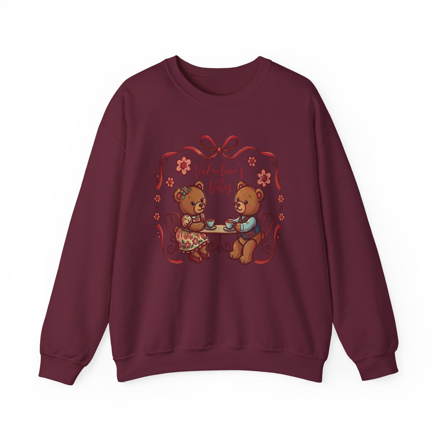 Valentine Vibes Teddy Bears Crewneck Sweatshirt