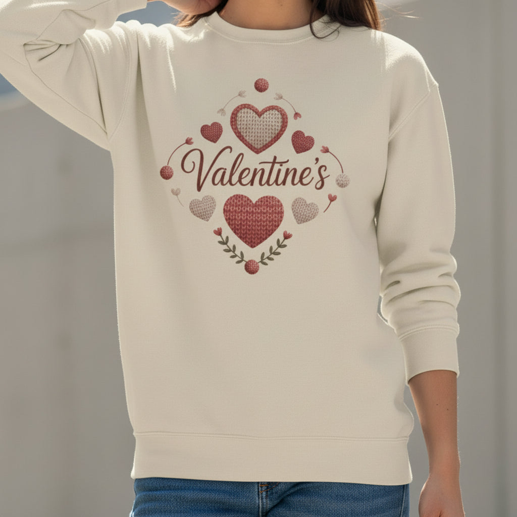 Valentine's Heart Crewneck Sweatshirt