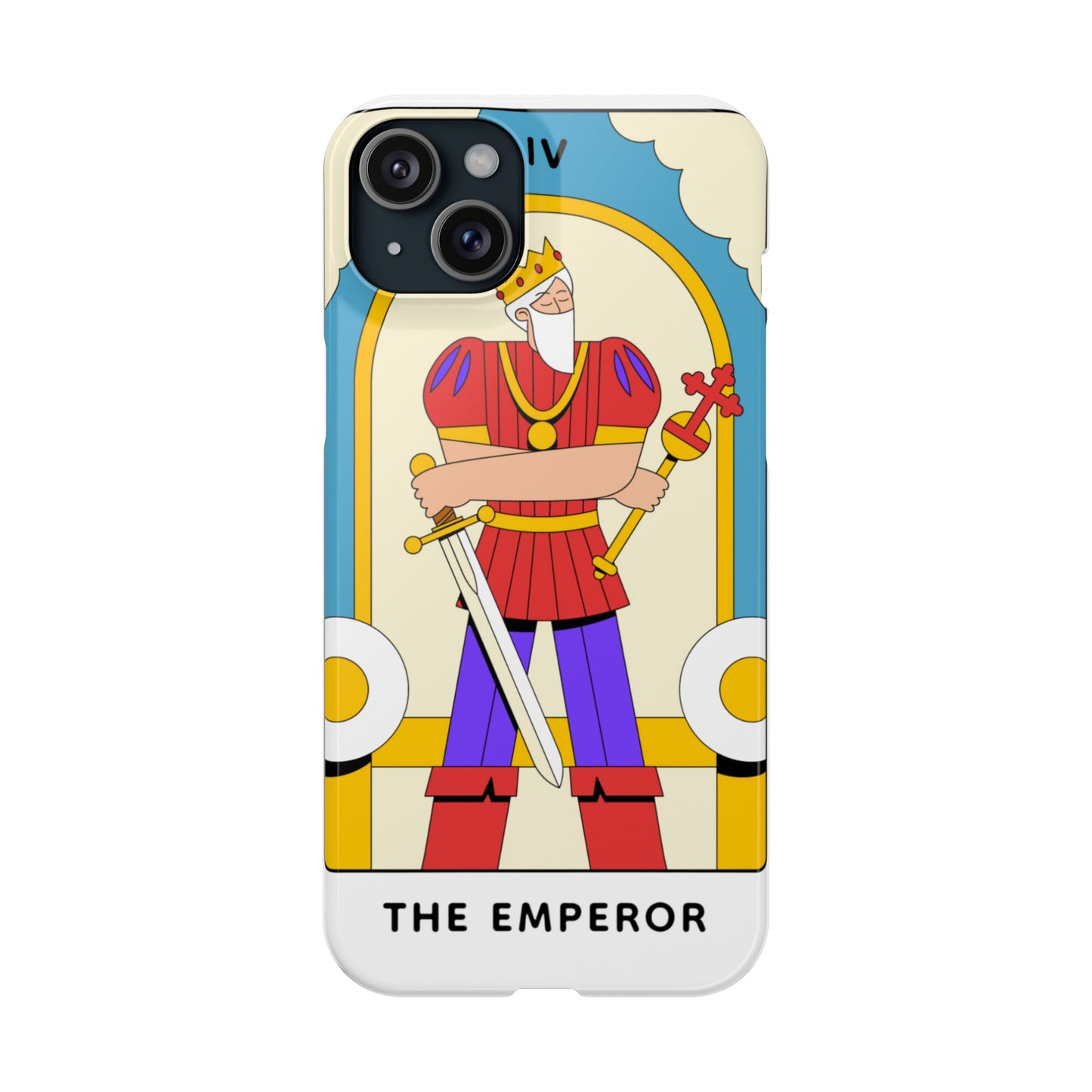 The Emperor Tarot Slim Case — Illustrated Tarot Phone Case