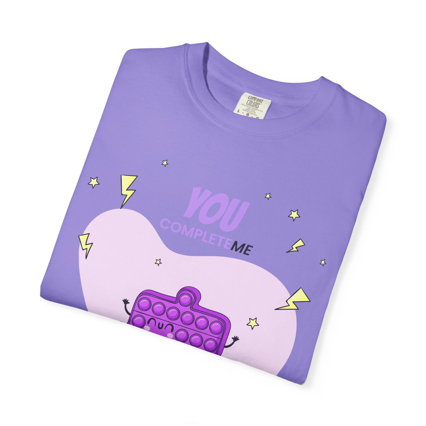 Pop It Heart T-Shirt – "You Complete Me" Cute Fidget Toy Graphic Tee