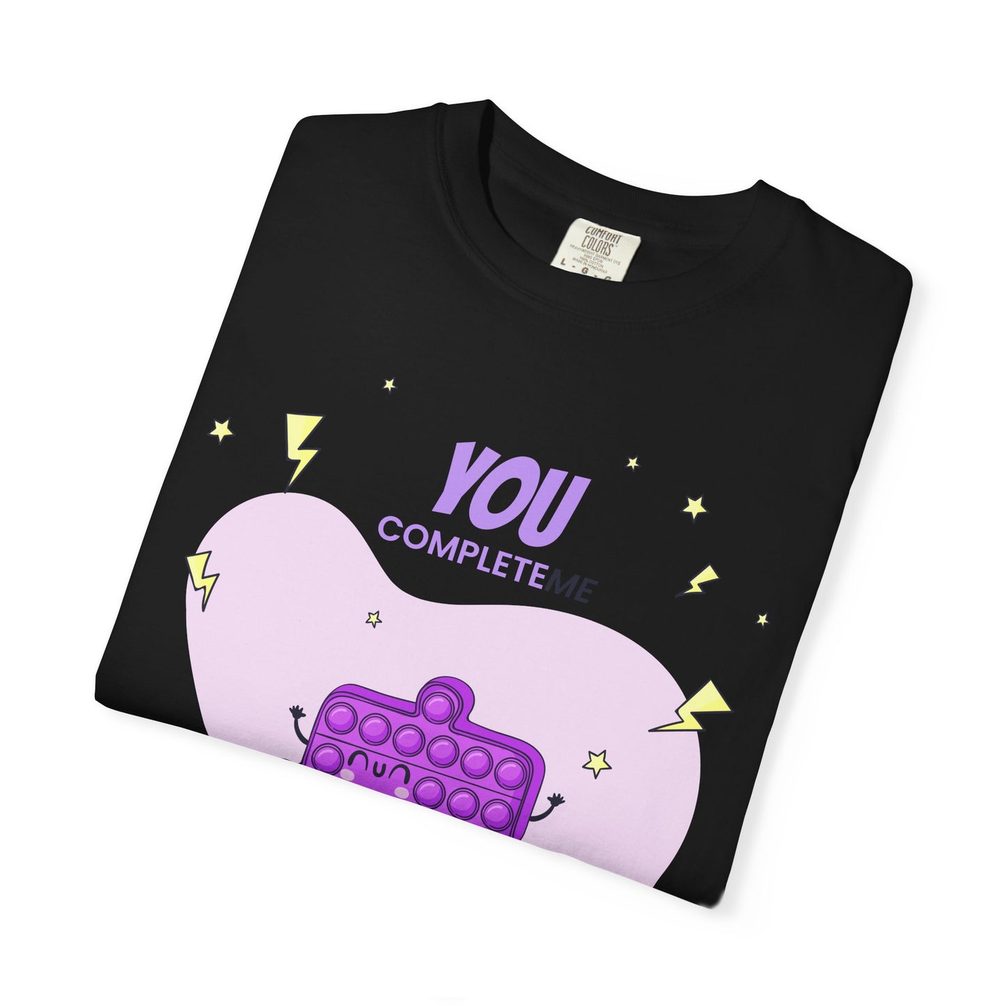 Pop It Heart T-Shirt – "You Complete Me" Cute Fidget Toy Graphic Tee