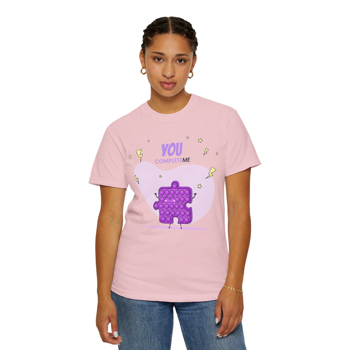 Pop It Heart T-Shirt – "You Complete Me" Cute Fidget Toy Graphic Tee