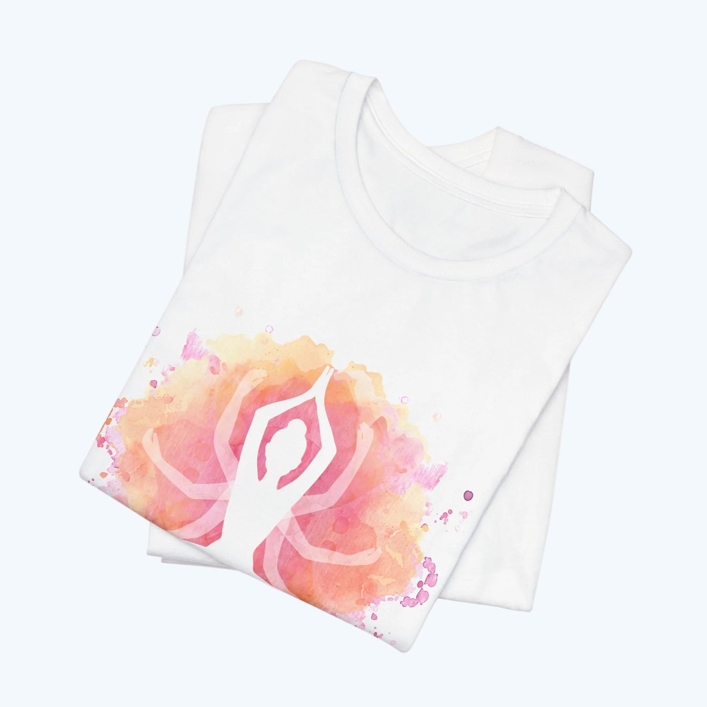 Namaste Yoga T-Shirt – Watercolor Lotus Meditation Tee