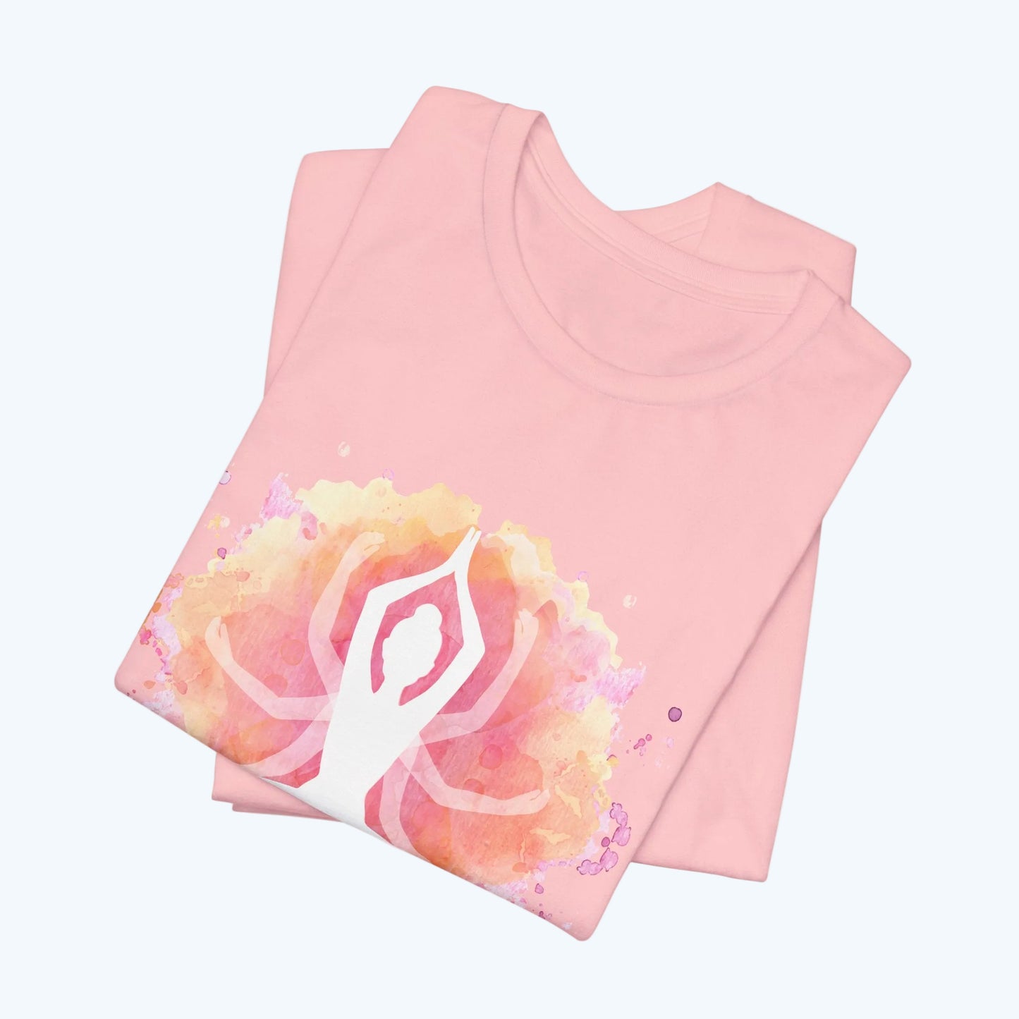 Namaste Yoga T-Shirt – Watercolor Lotus Meditation Tee