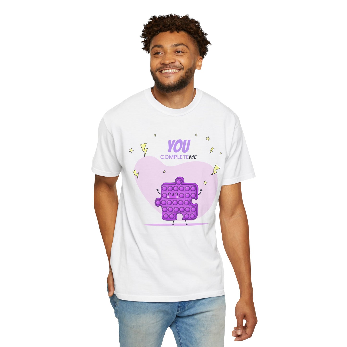 Pop It Heart T-Shirt – "You Complete Me" Cute Fidget Toy Graphic Tee