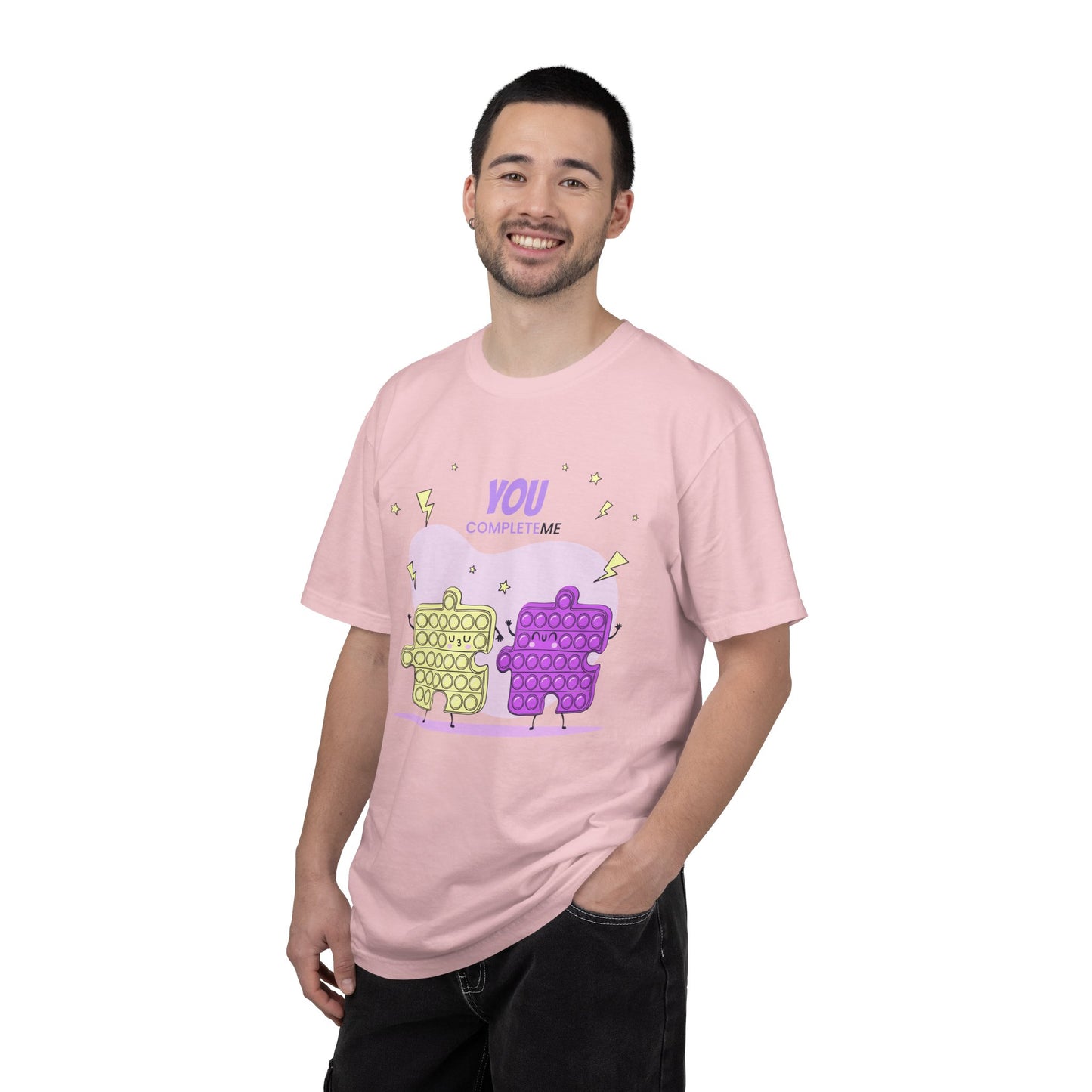 Puzzle Pop Fidget Tee — "You Complete Me" Cute Matching Puzzle Piece Shirt