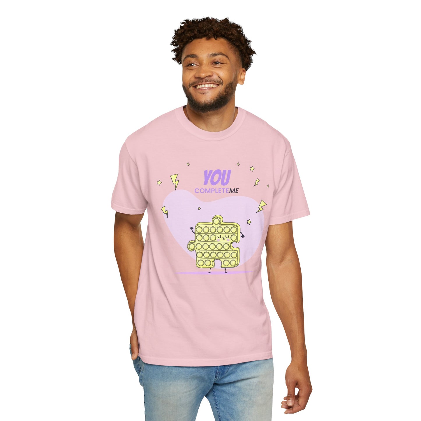 Pop It Puzzle T-Shirt — "You Complete Me" Cute Fidget Toy Graphic Tee