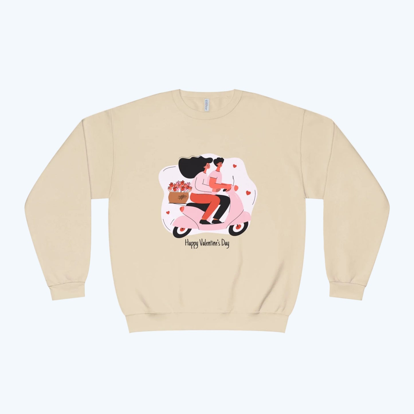 Valentine’s Day Couple Scooter Crewneck Sweatshirt