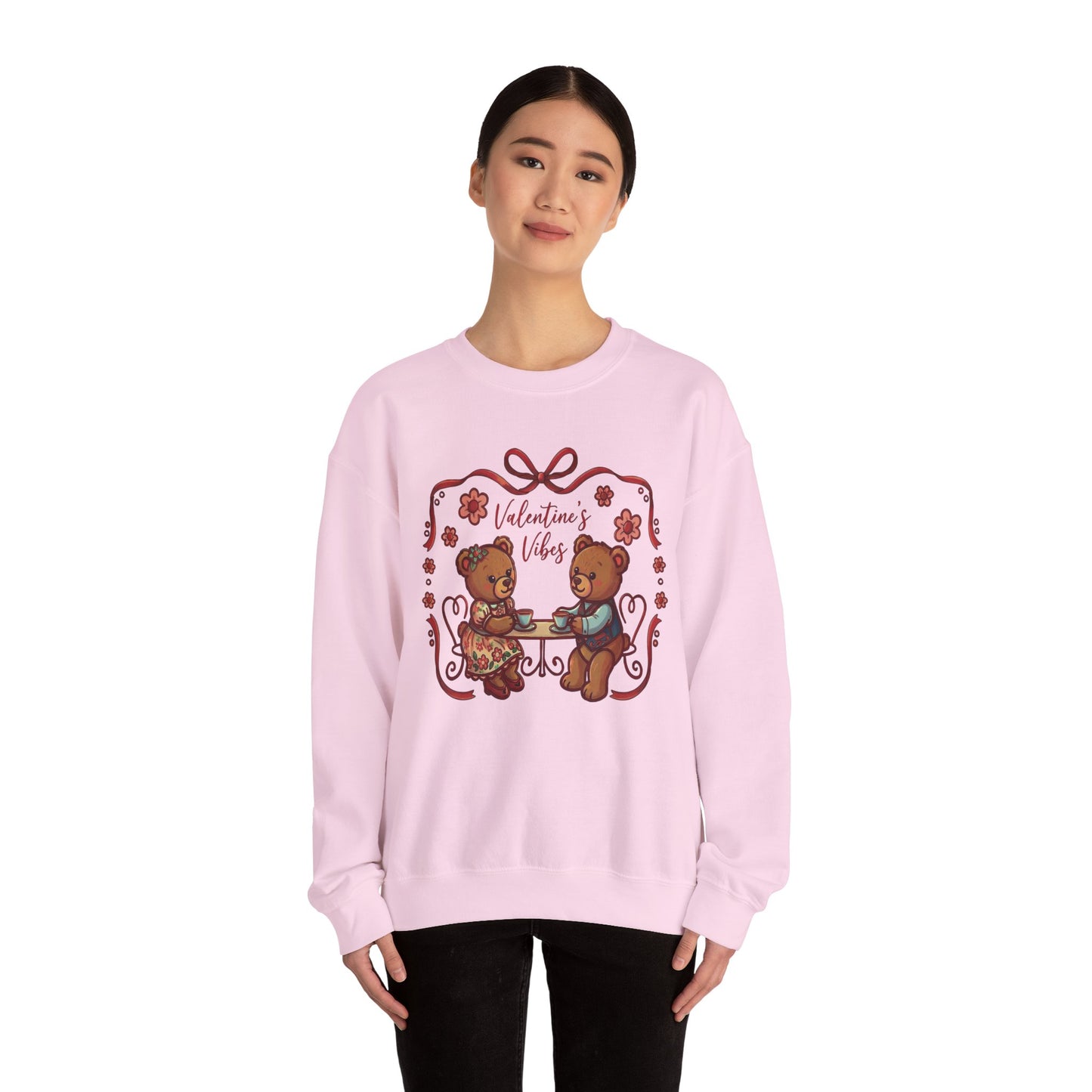 Valentine Vibes Teddy Bears Crewneck Sweatshirt