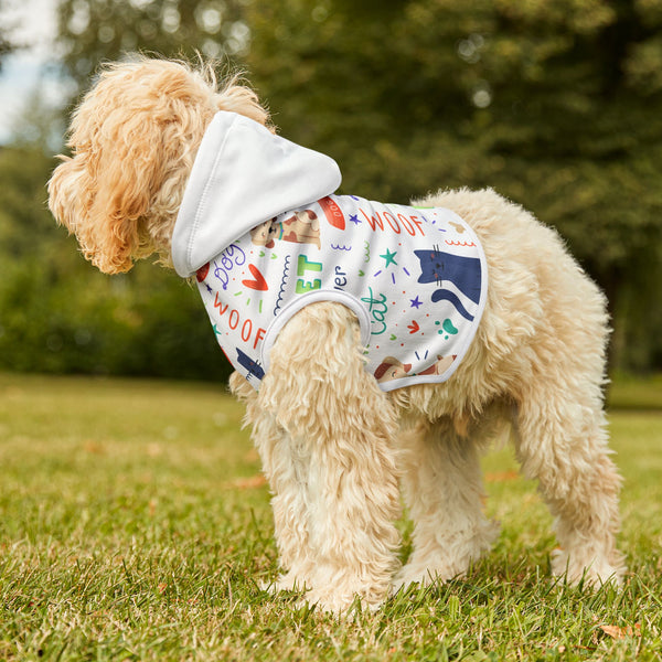 Fun Pet Hoodie - Colorful Dog and Cat Print
