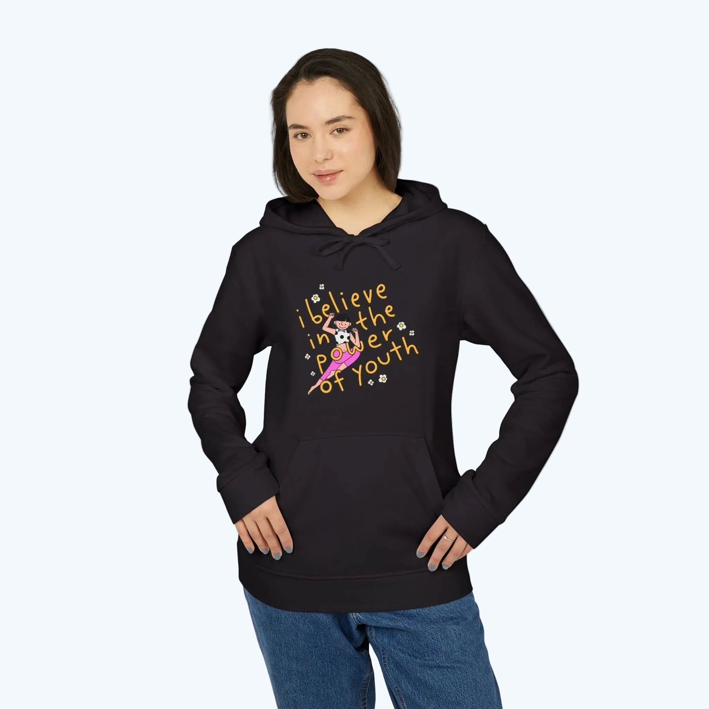 Hoodie — "I Believe in the Power of Youth" Retro Skate Graphic