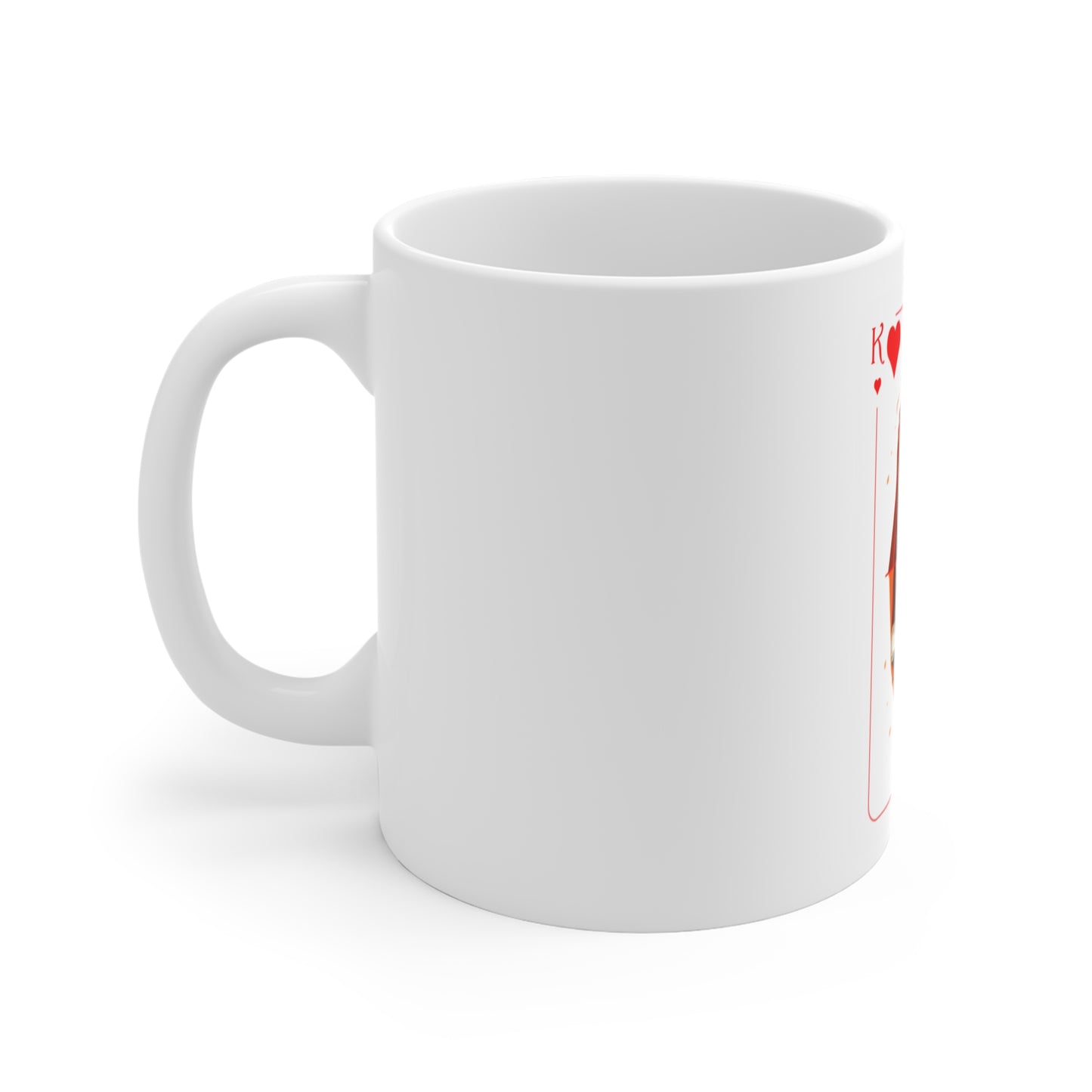 King of Hearts Playing Card Mug — Novelty Card Game Coffee Cup
