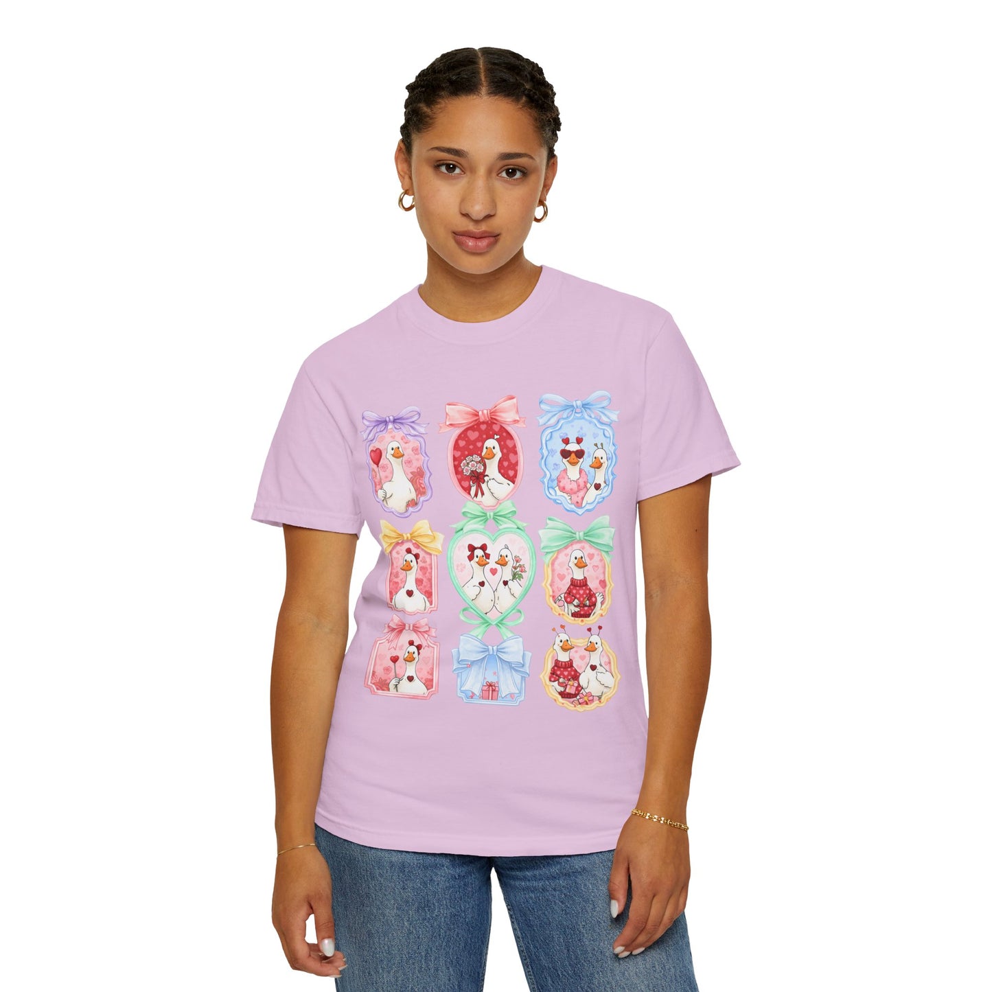 Cute Vintage Frame Dogs T-Shirt — Whimsical Pastel Puppy Art Tee