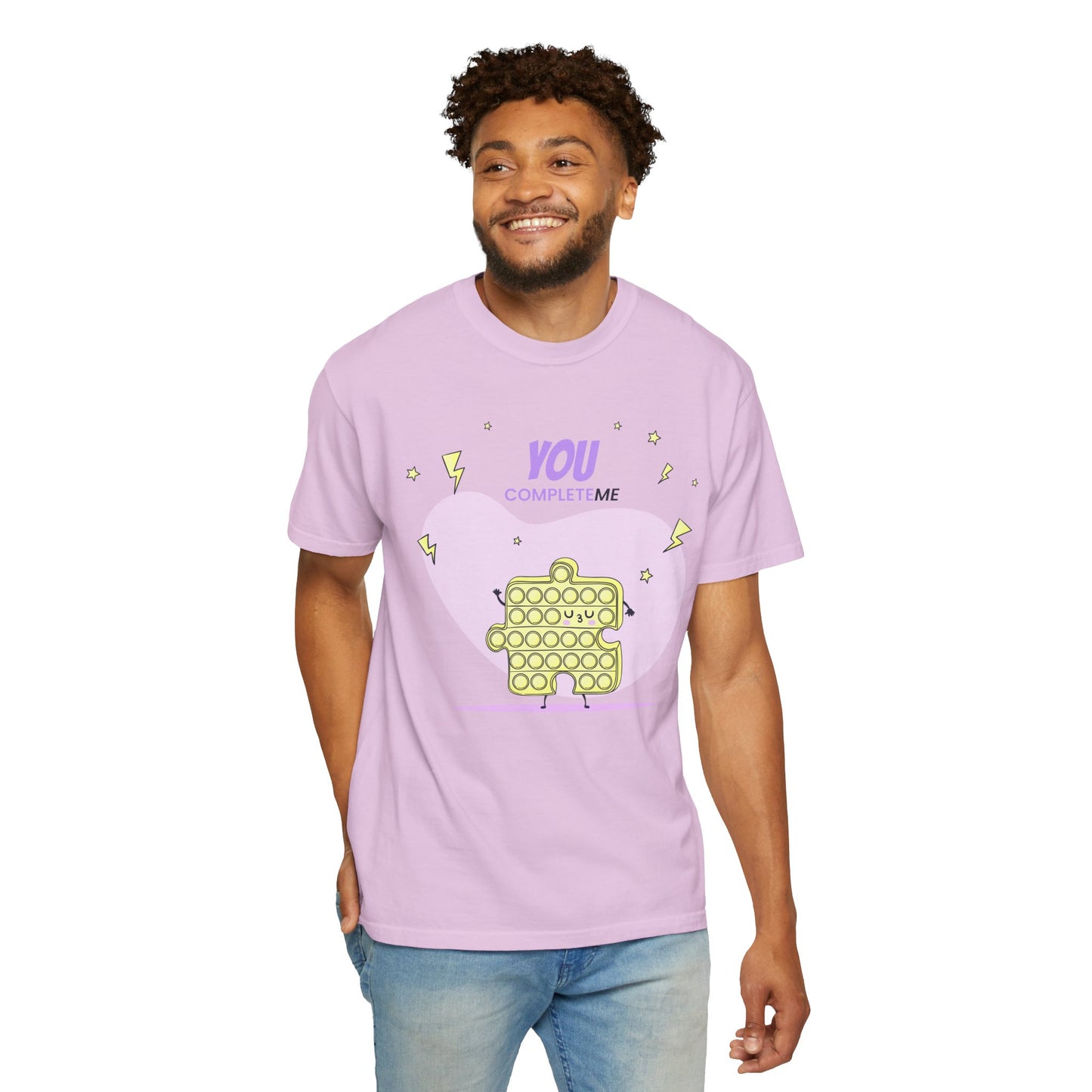 Pop It Puzzle T-Shirt — "You Complete Me" Cute Fidget Toy Graphic Tee