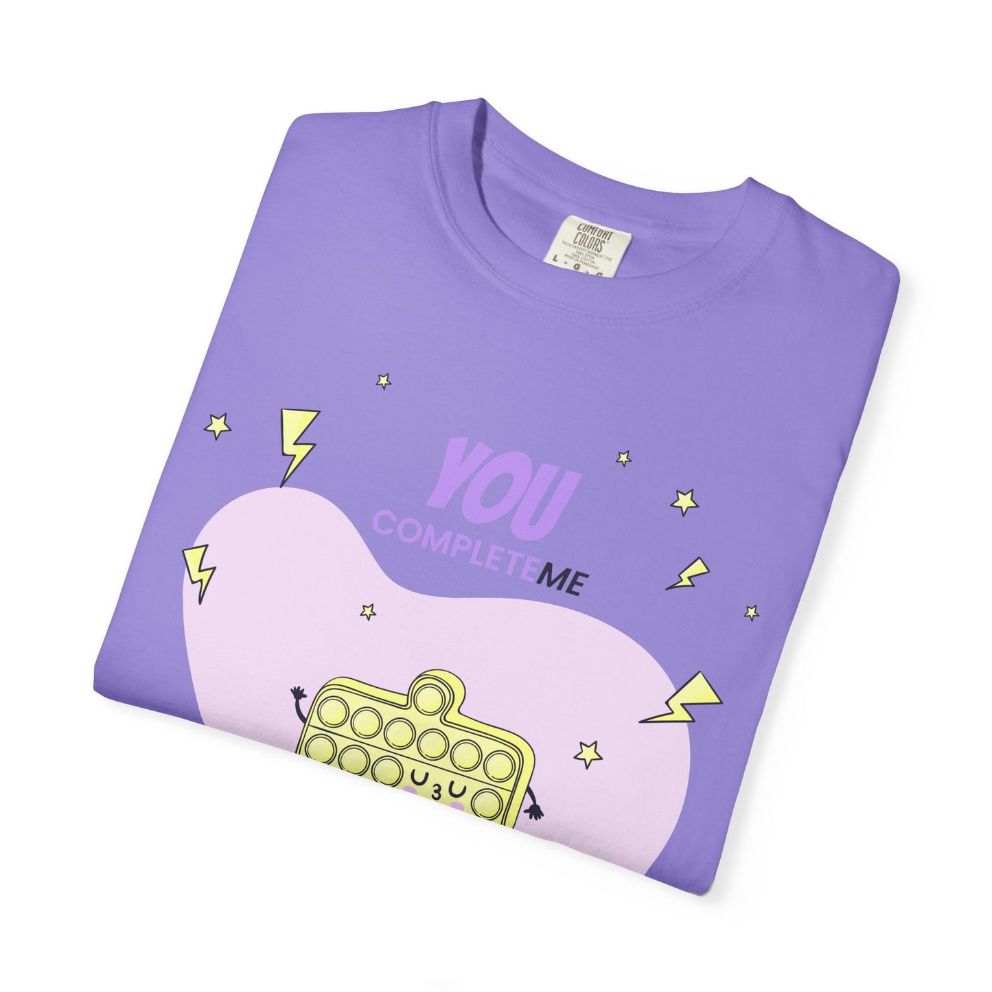 Pop It Puzzle T-Shirt — "You Complete Me" Cute Fidget Toy Graphic Tee