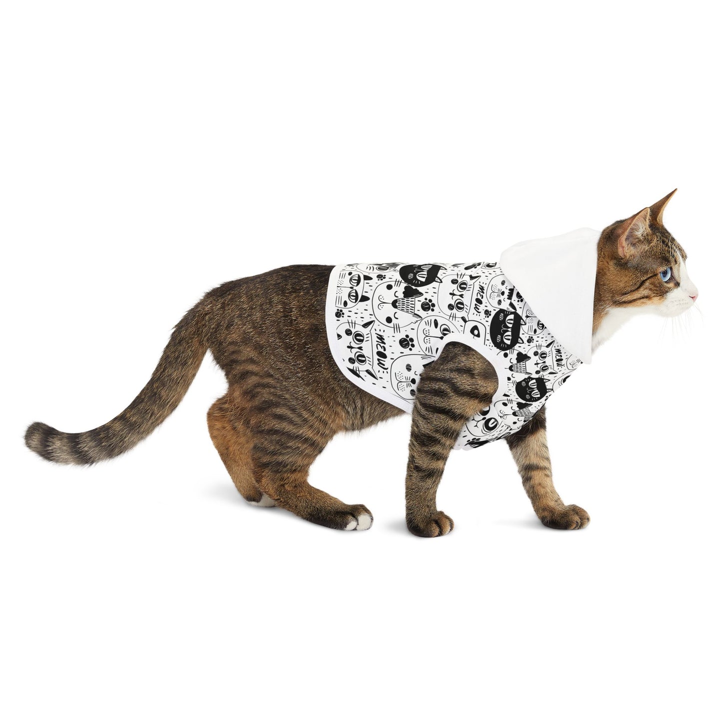 Cat Hoodie, Adorable Pet Apparel, Cute Pet Gift, Feline Lover's Merchandise, Cat-Themed Hoodie