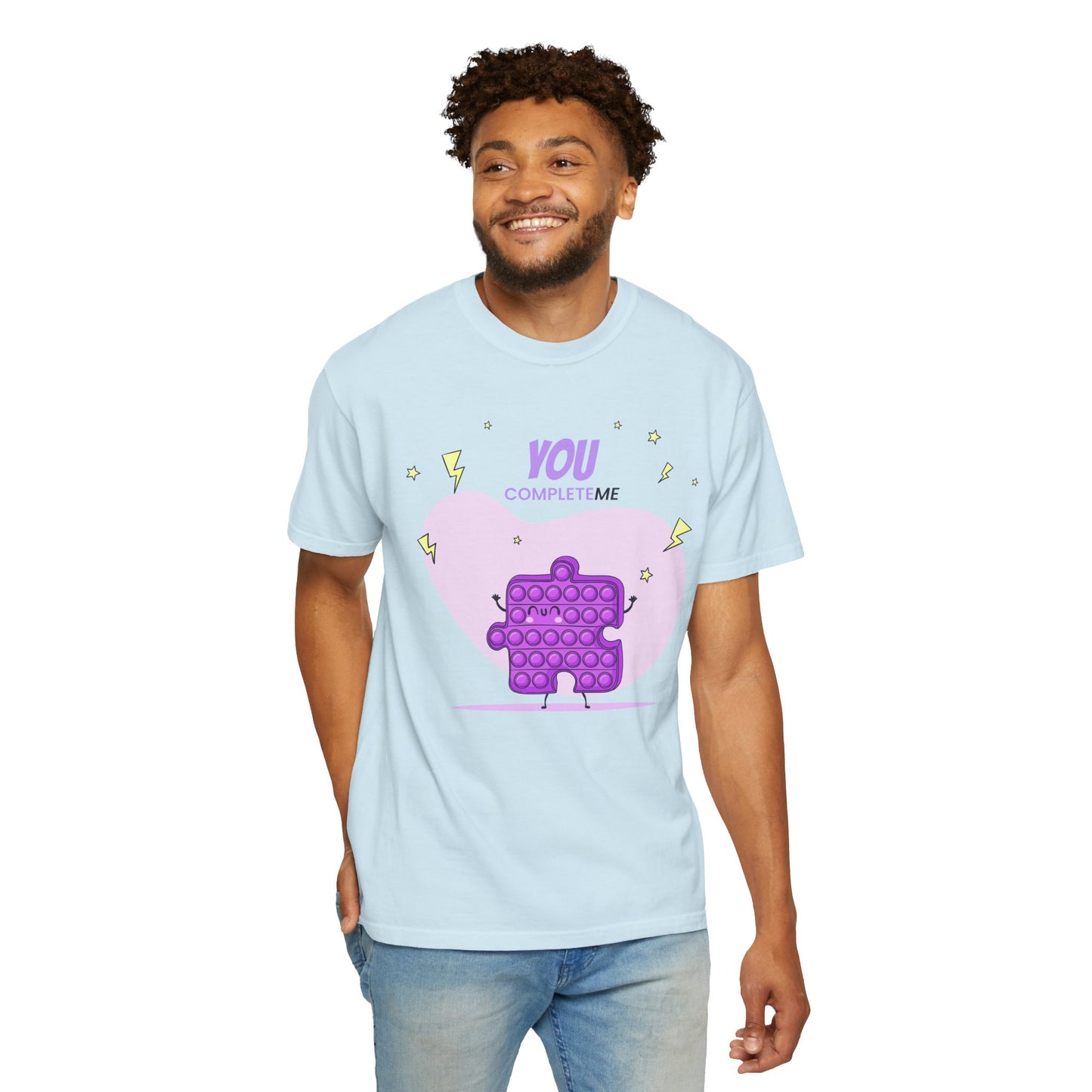 Pop It Heart T-Shirt – "You Complete Me" Cute Fidget Toy Graphic Tee