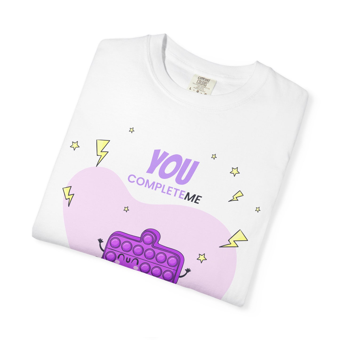 Pop It Heart T-Shirt – "You Complete Me" Cute Fidget Toy Graphic Tee