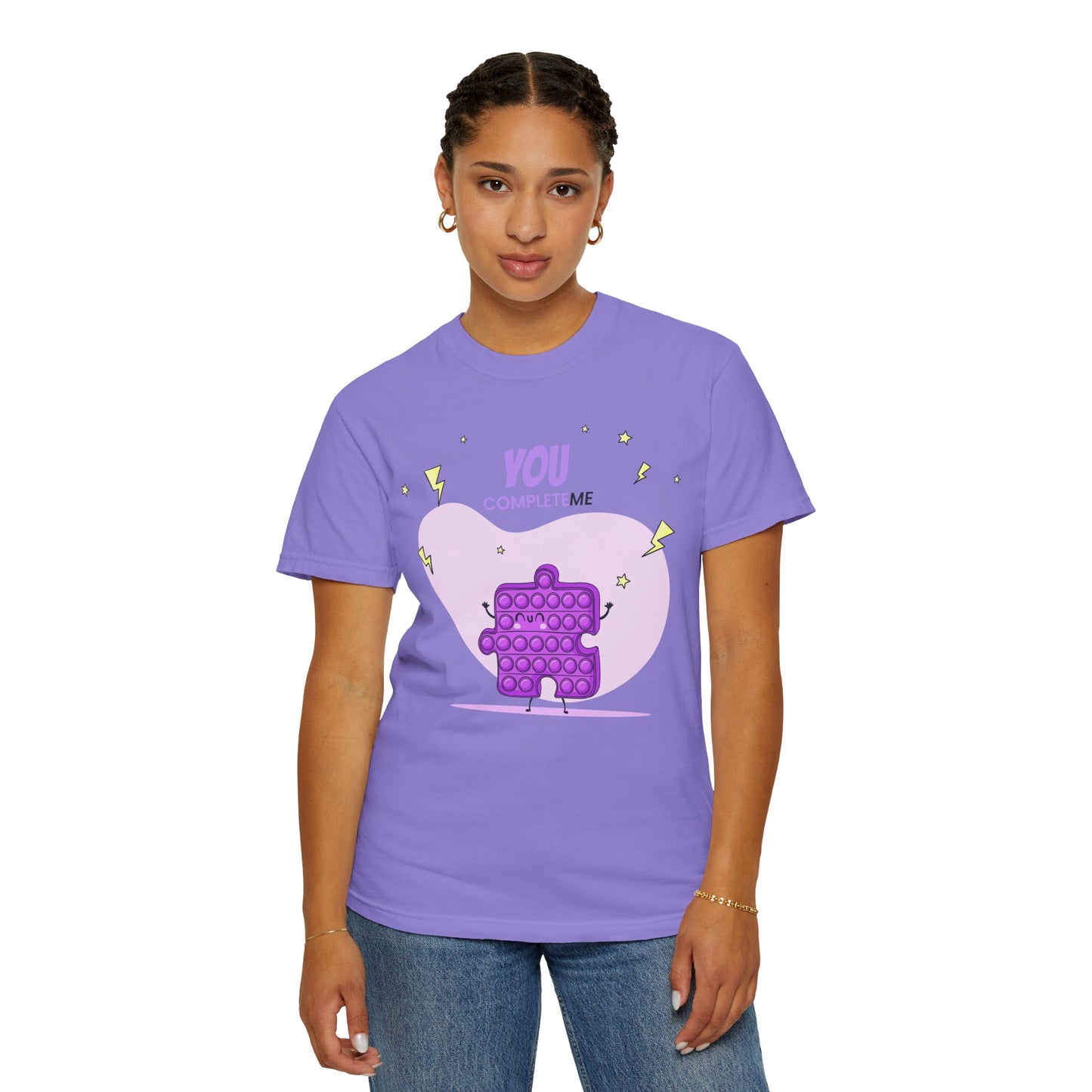Pop It Heart T-Shirt – "You Complete Me" Cute Fidget Toy Graphic Tee