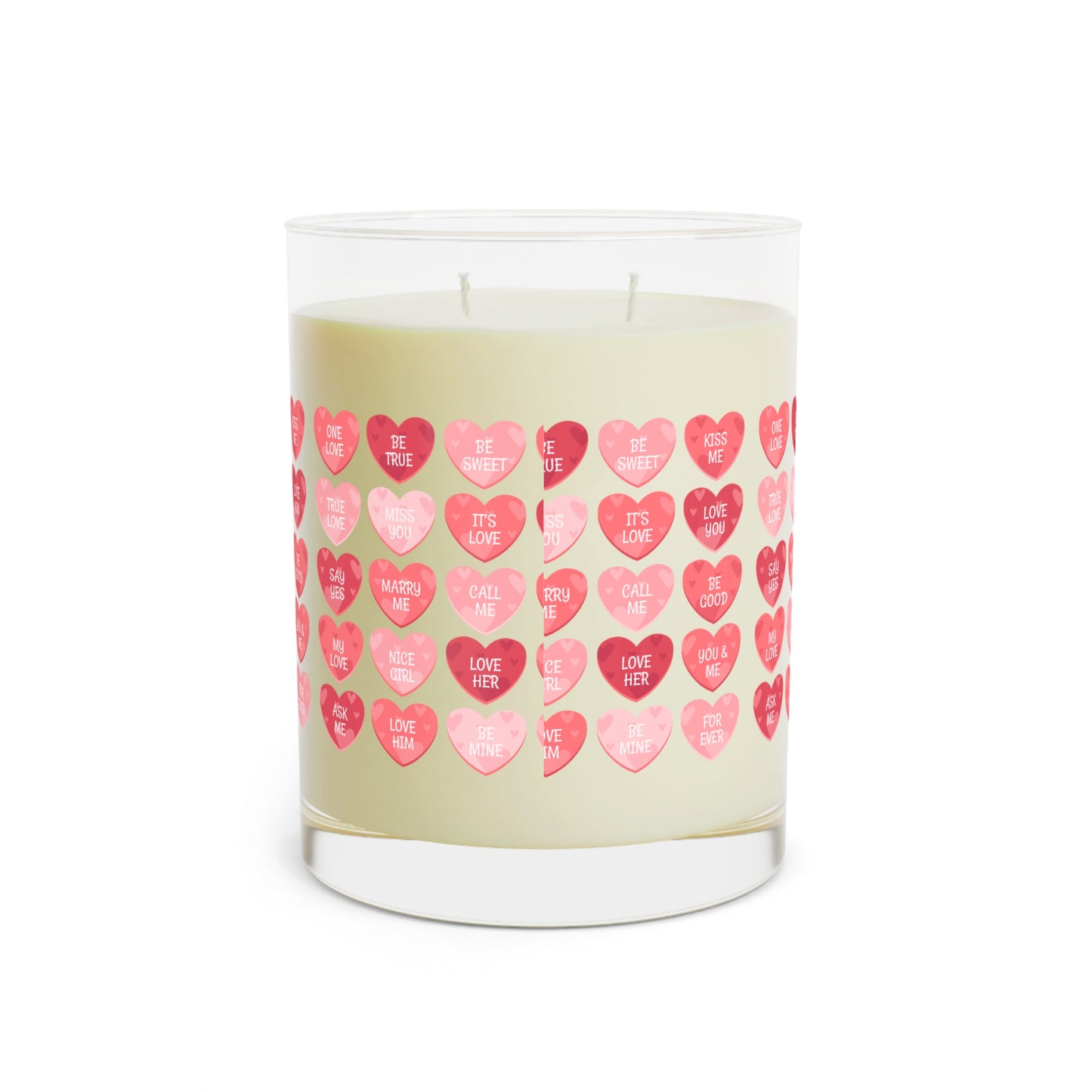 Valentine Heart Message Scented Candle — 11oz Glass