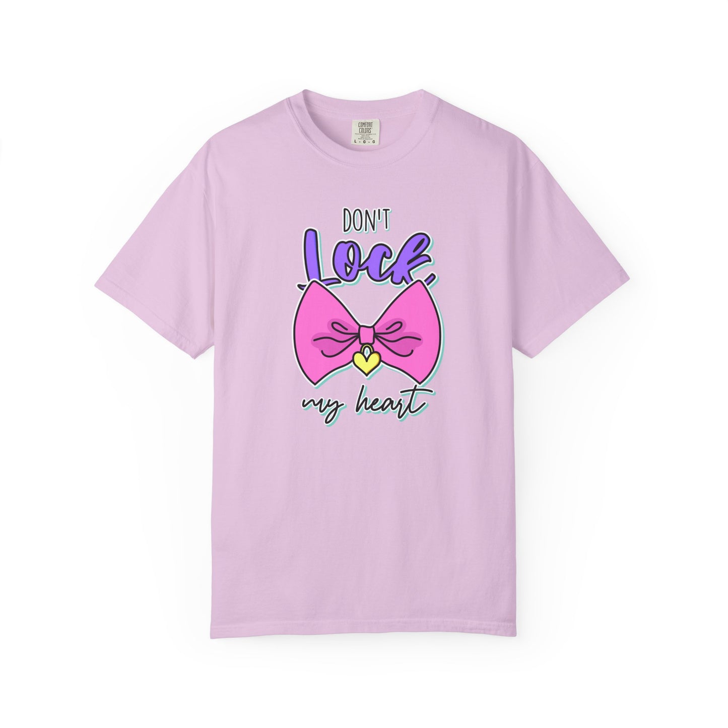 Don't Lock My Heart T-Shirt — Cute Pink Bow Graphic Tee